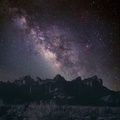 Milky Way over Kofa Mountains in Arizona, USA